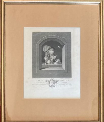 Three prints : - the first one in black,...