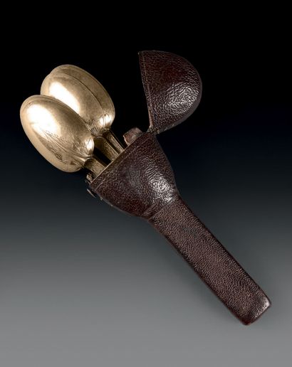 Six small spoons in vermeil, engraved with...
