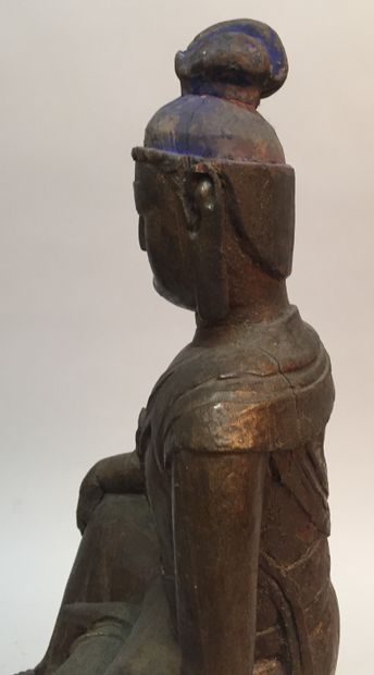 CHINE - XIXe siècle.
Statuette of Guanyin...