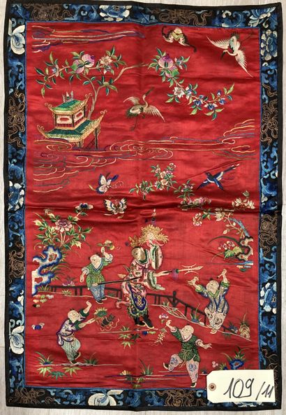 CHINE - XIXe siècle.
Set of eleven rectangular...