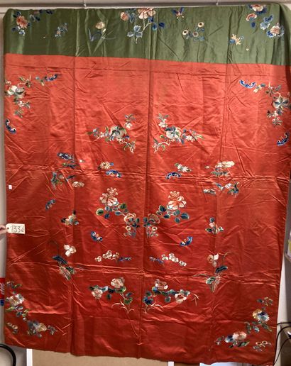 CHINE - XIXe siècle.
Set of two door curtains...