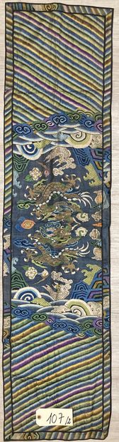 CHINE - XIXe siècle.
Two rectangular woven...