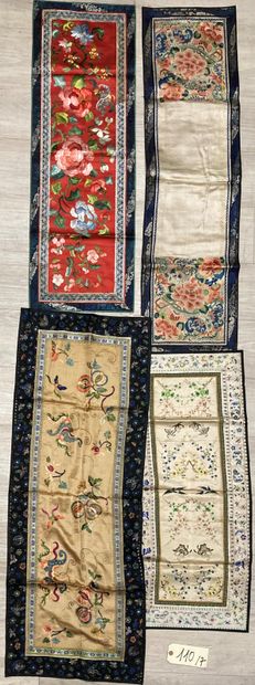 CHINE - XIXe siècle.
Set of seven rectangular...