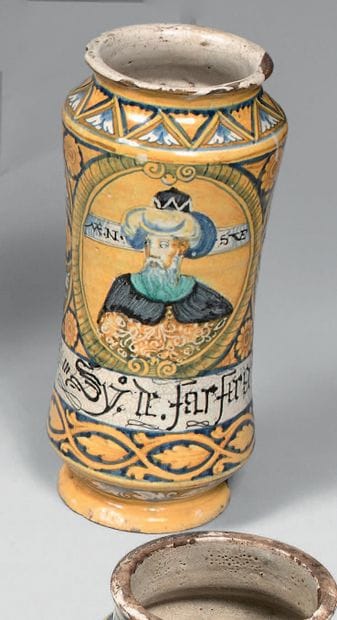 ITALIE (FAENZA ou SICILE), XVIe siècle.
Earthenware...