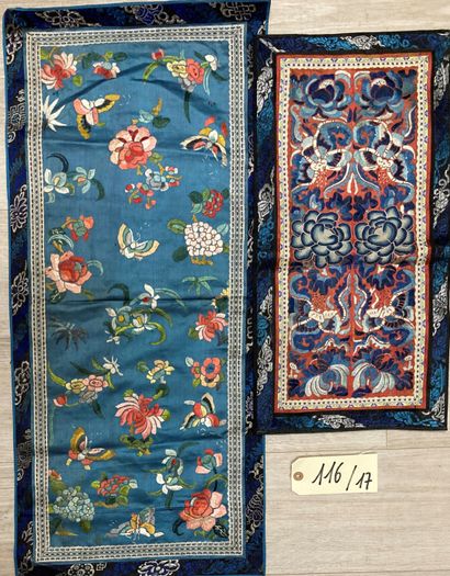 CHINE - XIXe siècle.
Set of seventeen rectangular...