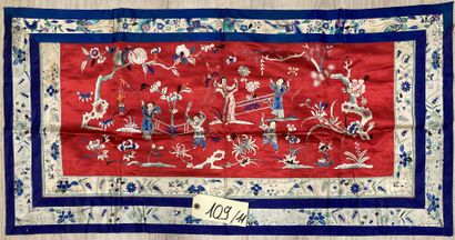 CHINE - XIXe siècle.
Set of eleven rectangular...