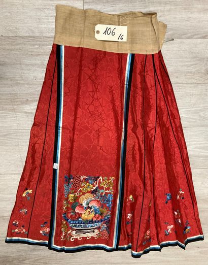 CHINE - XIXe siècle.
Set of six skirts (ma...