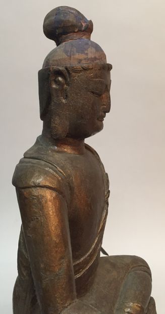 CHINE - XIXe siècle.
Statuette of Guanyin...