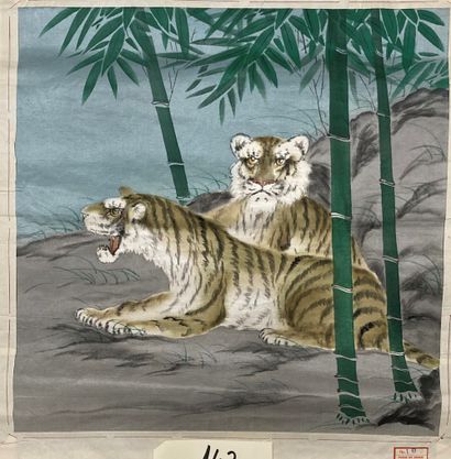 Japon - XXe siècle.
Set of fourteen shaved...