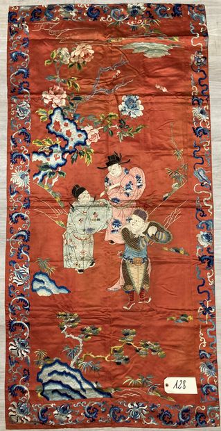 CHINE - XIXe siècle.
Decorative panel in...