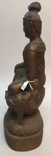 CHINE - XIXe siècle.
Statuette of Guanyin...