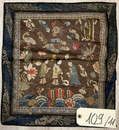 CHINE - XIXe siècle.
Set of eleven rectangular...