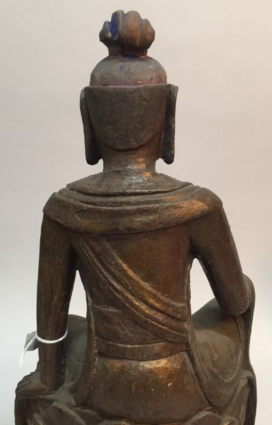 CHINE - XIXe siècle.
Statuette of Guanyin...