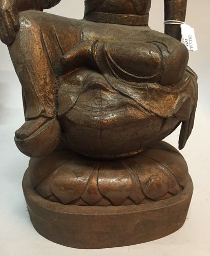 CHINE - XIXe siècle.
Statuette of Guanyin...