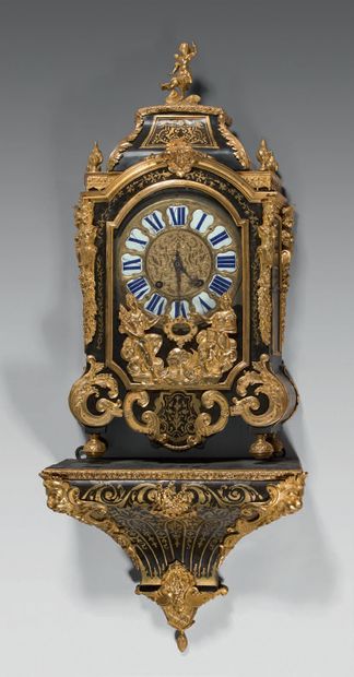 Important cartel applique in marquetry of...