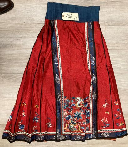 CHINE - XIXe siècle.
Set of six skirts (ma...