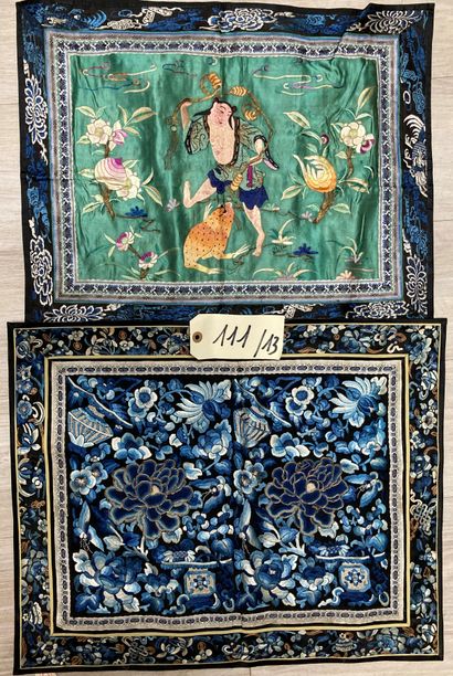 CHINE - XIXe siècle.
Set of thirteen rectangular...