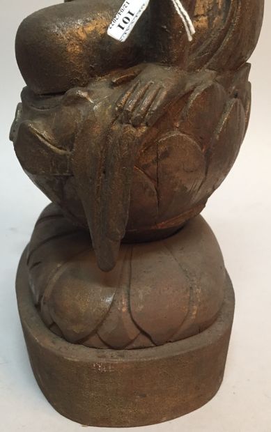 CHINE - XIXe siècle.
Statuette of Guanyin...