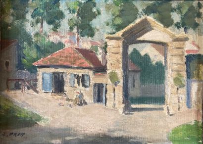 Lot: - J. PRAT: PORCHE A FRONTON ET MAISONNETTE....