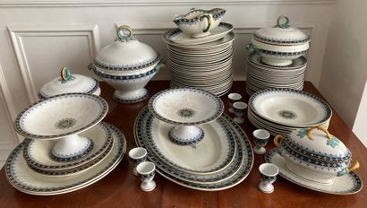 Part of table service in earthenware of Sarreguemines....