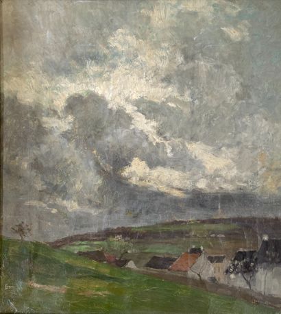 Joseph Paul MESLÉ (1825-1927) : GRAY SKY...