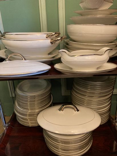 Part of table service in white porcelain...