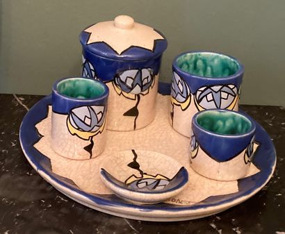 Louis DAGE (1885-1963): - Ceramic vase decorated...