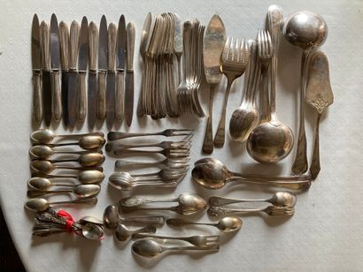 Christofle silver plated cutlery set, including...