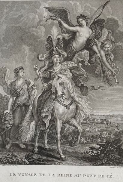 Two engravings in black, after Rubens, taken...