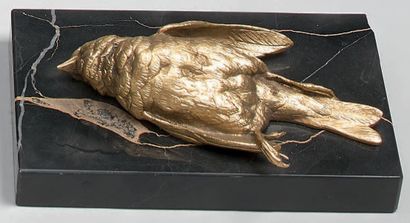 
Presse-papiers en bronze doré, figurant...