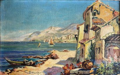 G. BAUQUIN, XXth century: THE GULF OF SAINT-TROPEZ....