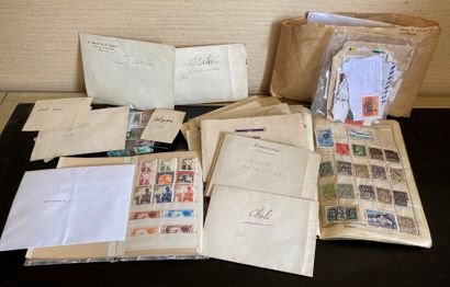 A few envelopes and two books of stamps in...