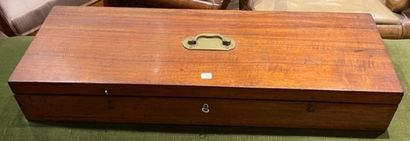Rectangular violin case in mahogany, the...