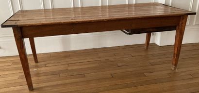 Table rustique en bois naturel et bois fruitier...