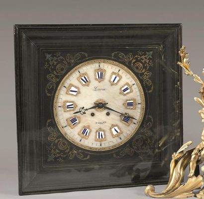 Wall chime forming music box in blackened...