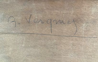 A. VERGNIER: VILLAGE WITH AN OVERHANGING...