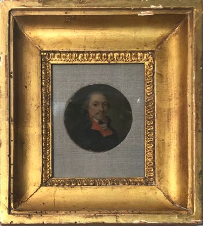 Miniature ronde. Portrait présumé de Pierre...