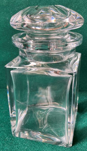 BACCARAT. Crystal bottle, of quadrangular...