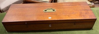 Rectangular violin case in mahogany, the...