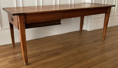 Table rustique en bois naturel et bois fruitier...