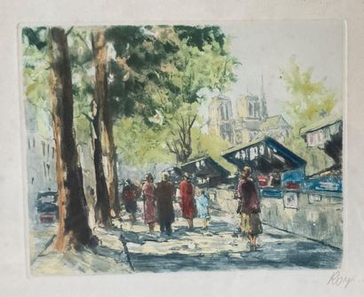 Set of engravings : - a pair in colors :...