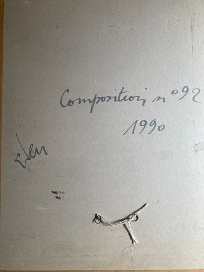 MODERN SCHOOL: COMPOSITION N°92, 1990. Acrylic...