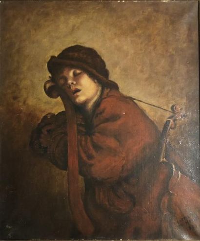 Ch. LEFEBVRE, after HEBERT: THE LITTLE VIOLINIST...