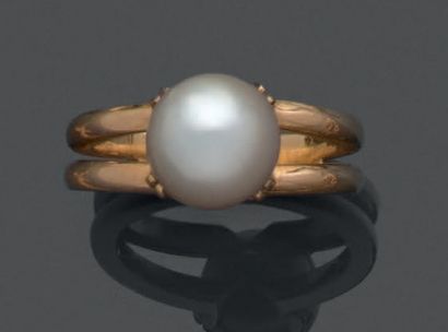 Ring in 18K (750) yellow gold, set with a...