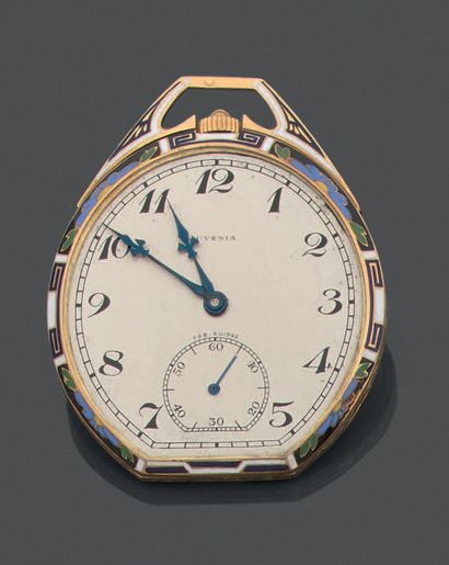 Montre de poche en or jaune 18K (750), en...