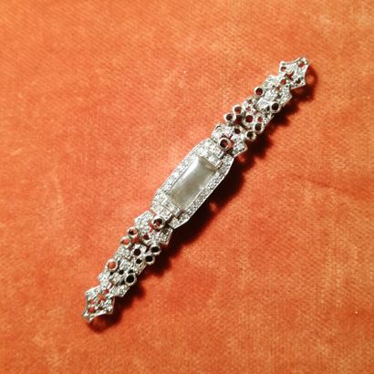 Remnant of a platinum lady's wristwatch,...