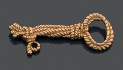 LANVIN.
Brooch in gilded metal representing...