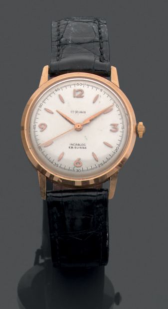 Montre d'homme en or jaune 18K (750), le...