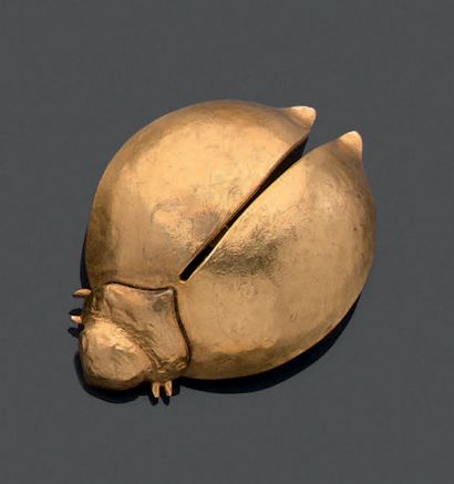 Hervé Van DER STRAETEN.
Brooch in hammered...