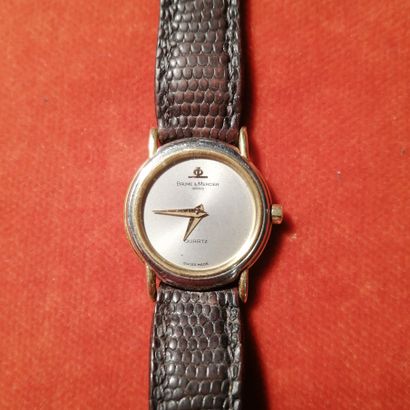 Montre de dame en acier et or jaune 18K (750),...